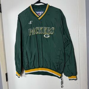 Vintage Green Bay Packers Jacket kids 14/16 Green Logo Athletic Football NFL